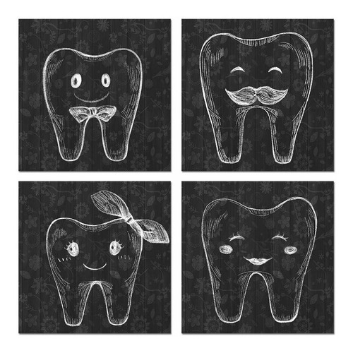 Clínica Dental Decoración De Pared Dientes Familia Bl...