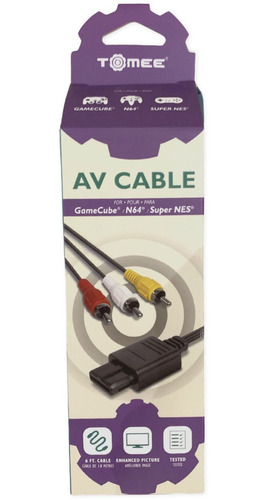 Cable Av Audio Video Gamecube N64 Snes Original Tomee