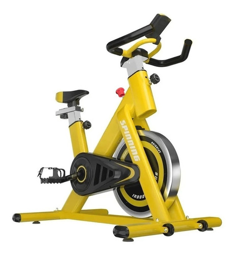 Bicicleta ergométrica ByteTrade AB-9311 para spinning cor amarelo e preto