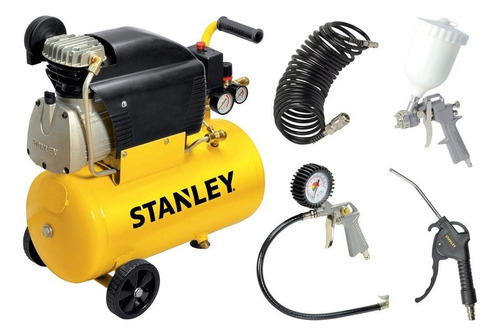 Kit Compresor Aire 50lts Stanley Stc506 2hp 1500w 8 Bar 230v