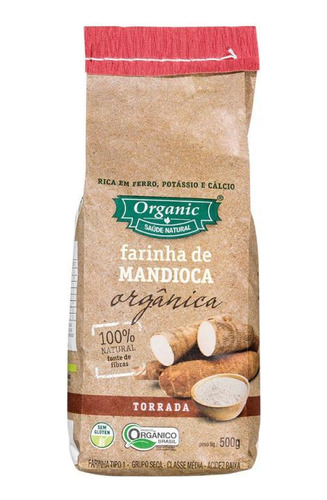 Kit 3x: Farinha De Mandioca Torrada Orgânica Organic 500g