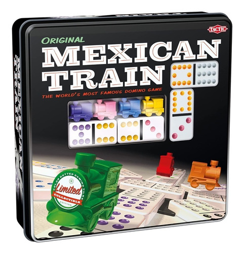 Juego De Mesa Tren Mexicano En Caja De Aluminio 