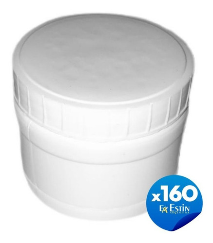Imagen 1 de 10 de Potes Plasticos 100 Cc Pead Blanco X 160 Unid.