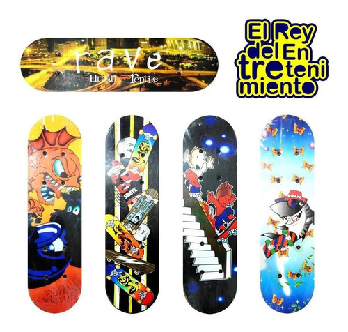 Imagen 6 de 6 de Skate Patineta Mini P/ Niño Varios Diseños Nº1 Ventas El Rey