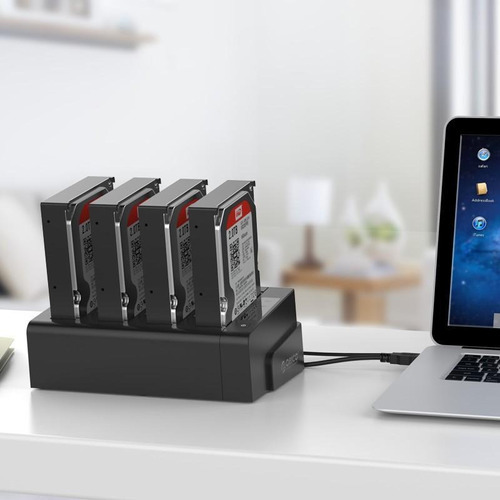 Dock Station Sata Com 4 Baias - Função Clone Orico - Preto