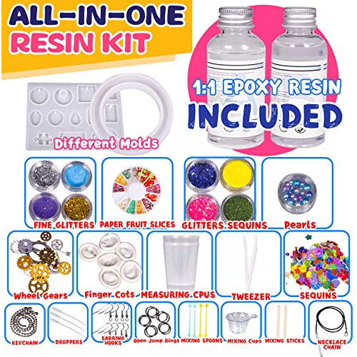 Kit De Resina Principiantes Moldes De Silicona - Kit De...