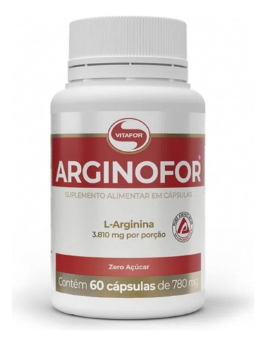 Arginofor 60 Capsulas Vitafor Sem Sabor