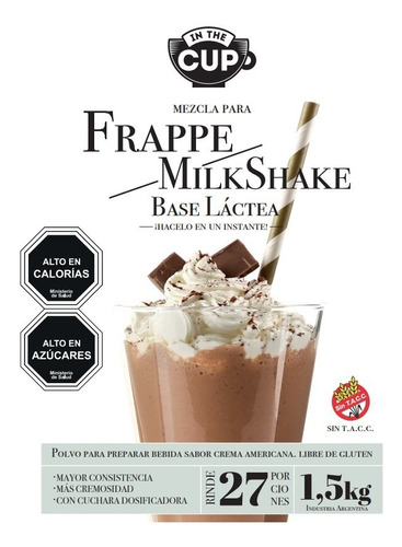 Base Lactea Milkshake/frappe En Polvo  1.5 Kg Sabor Neutro