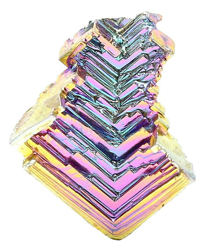 Cristal Mineral De Metal Colorido De Bismuto Natural
