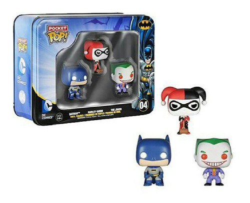 Funko Pocket Pop Lata #04 - Batman + Harley Quinn + Joker