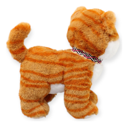 Peluche Gato Mishy Tangerine Con Sonido 24 Cm Color Naranja