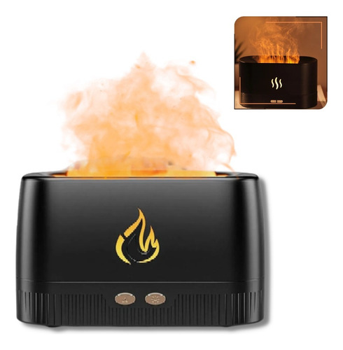 Difusor Umidificador Lareira Chama 3d Névoa Aromaterapia Led