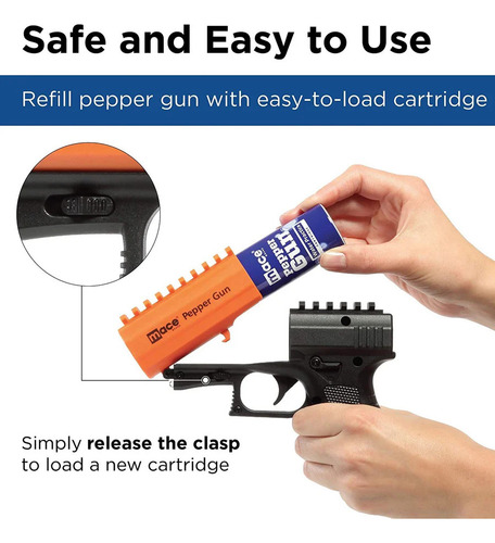 Gas Pimienta Mace Pepper Gun Con Cartucho Incluido
