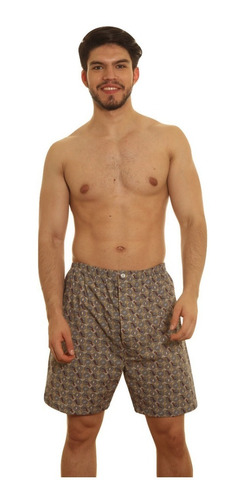 Imagen 1 de 5 de Pantalón Pijama Bermuda Estampado Puro Algodón