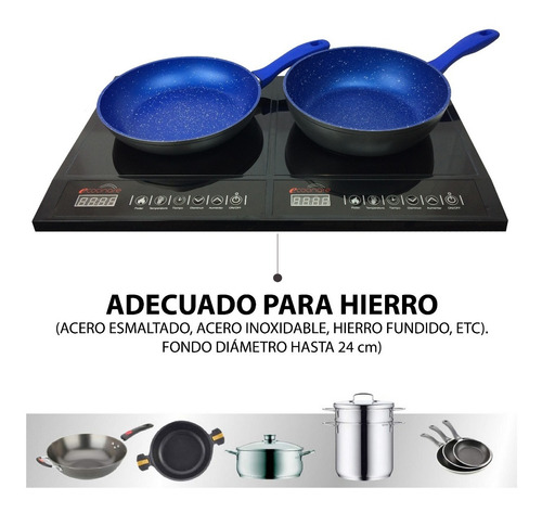 Imagen 6 de 6 de Estufa Parrilla Inducción Magnética Doble Ecocinare Ms