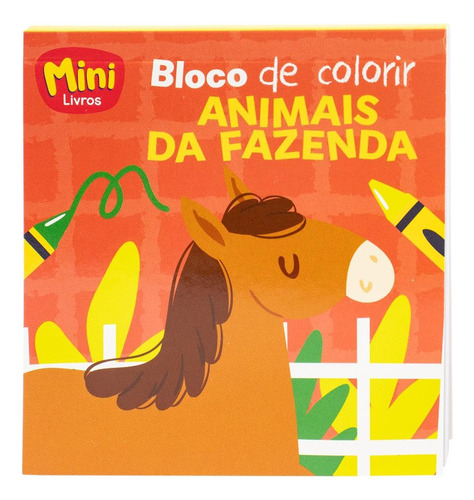 Livro Minibloco De Colorir: Animais Da Fazenda: Livro Minibloco De Colorir: Animais Da Fazenda, De Todolivro. Editora Todolivro Em Português