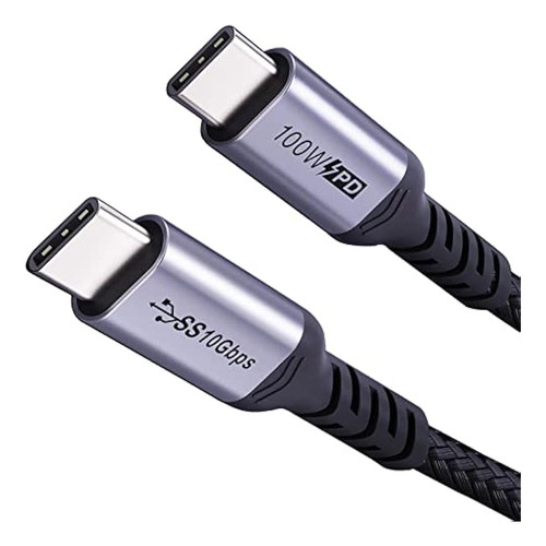 Cable Usb C Corto A Usb C (1,5 Pies, 2 Paquetes), 3.1 Gen 2 