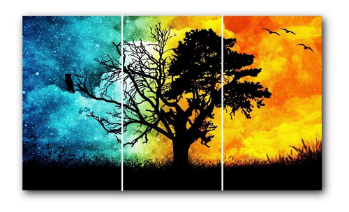 Cuadros Decorativos 90x50 Cms  Tripticos  Arbol De La Vida