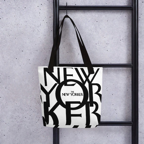 The New Yorker Tote Bag Bolsa De Tela Shopping Bag Color Asa Negra