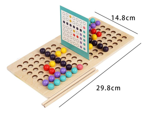 Juego De Cuentas De Madera Con Clavija, Juguete De
