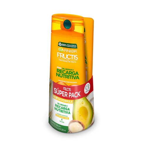 Imagen 3 de 4 de Pack Shampoo+acondicionador Recarga Nutritiva Fructis