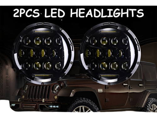 ¿2 X 7? Pulgadas De Redondo Led Faros Drl Para Jeep Wrangler