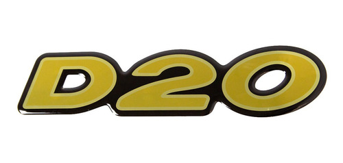 Adesivo Emblema Chevrolet D20 Resinado Dourado D20r02 Fk