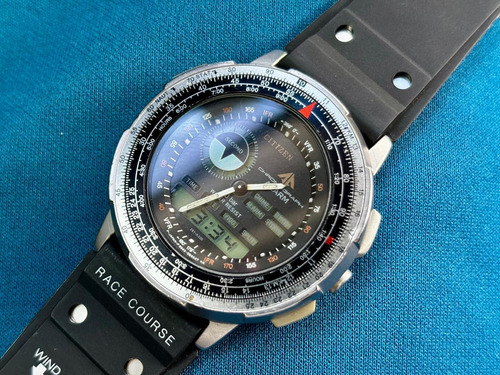 Citizen Wingman 8945 S Black Display Verde Época Do Windsurf Preto Preto Preto (Usado)