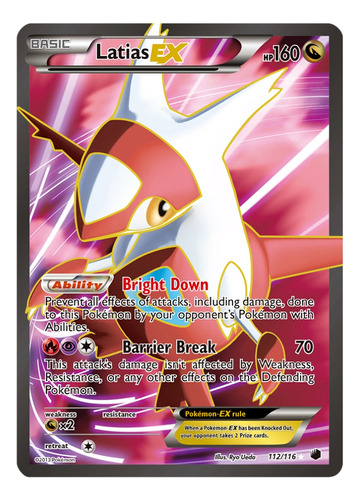 Cartas Pokemon Latias Ex 112/116 Full Art Plasma Freeze Plf