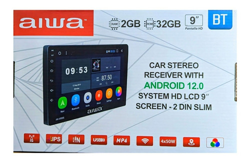 Radio 9 Pulgadas Aiwa 2 Din Android 12 Bt/wifi/usb A900bs