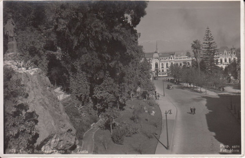 1941 Postal Santiago De Chile Calle Cerro Santa Lucia