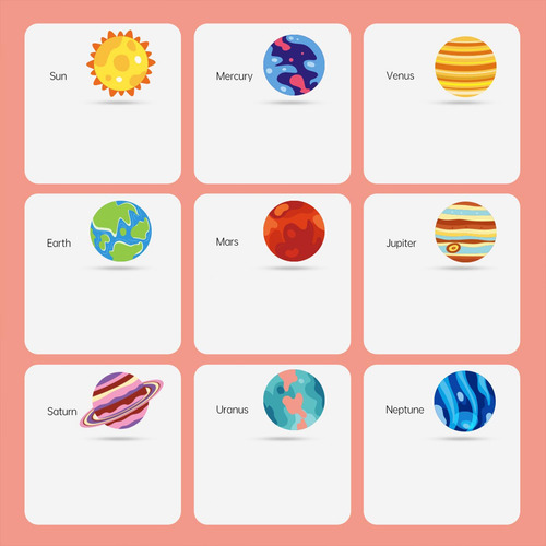 Rompecabezas Espacial De Planetas, Juguete Educativo Del