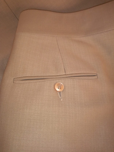 Traje De Hombre Americano Beige Con Chaleco (Usado)