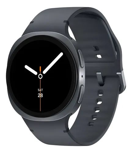 Samsung Watch 8 Sport 44 mm Smarwatch Bluetooth Grey L330 Capa cinza escuro Malha cinza escuro Moldura cinza escuro Design de malha de fluoroelastômero