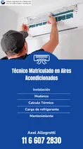 Comprar Instalacion, Carga, Mudanza Aires Acondicionados Tec. Matric