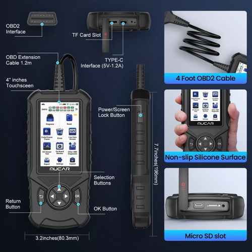 Scanner Automotivo Mucar Cde900 Android Wi-fi 2g Ram + 16g