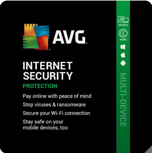 Avg Internet Security 10 Dispositivos 2 Años Digital