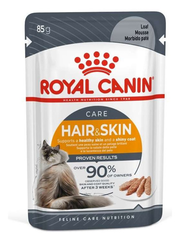 Alimento Úmido Royal Canin Gato Hair & Skin Care Sachê 85g