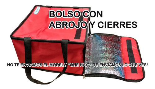 Bolso Termico Delivery Pizzas 4 Cajas - Los Mejores!!
