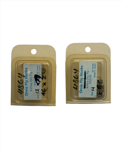 Pack Anzuelos Orvis 4864 Dry 87u #12-14-16 Atado Mosca Pesca