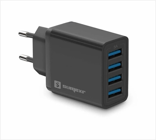 Carregador 4 Saídas Usb Universal Bivolt Tomada Rápida 5a