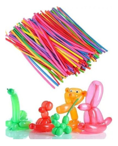 100 X Globo Largo N260 Liso Para Hacer Figuras Globoflexia