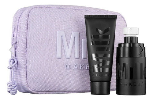 Milk Primer Y Setting Spray Matificantes Set + Cosmetiquera Tono Del Primer Transparente