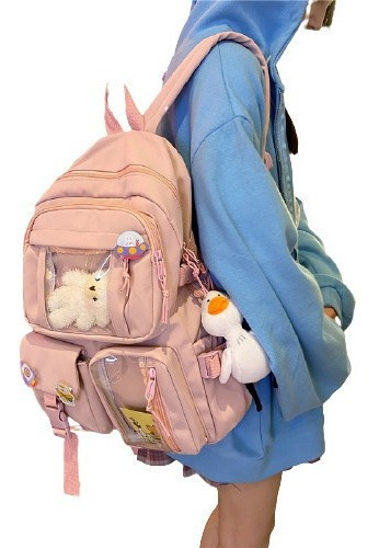 Mochila Escolar De Viaje De Nylon Impermeable Kawaii Mochila Escolar De Viaje De Nylon Impermeable Kawaii