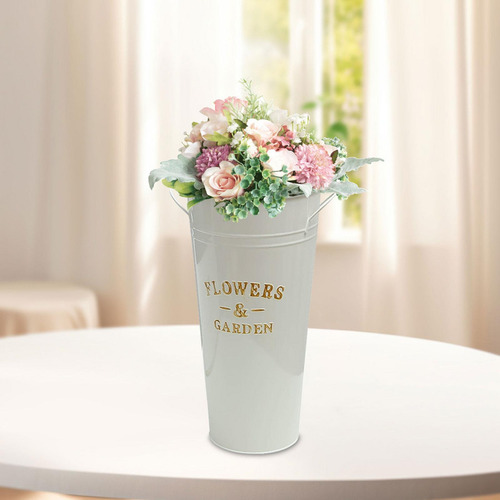 Plantador De Cubetas De Flores De Hierro 35 Cm De Alto