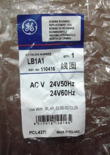 Bobina 24 V Para Contactor Lb1a1 General Electric