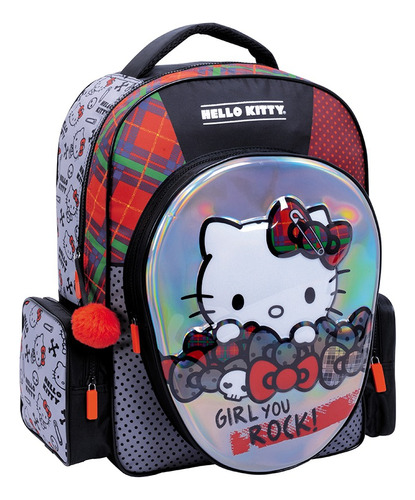  Mochila Hello Kitty 17p Espalda Original 74315