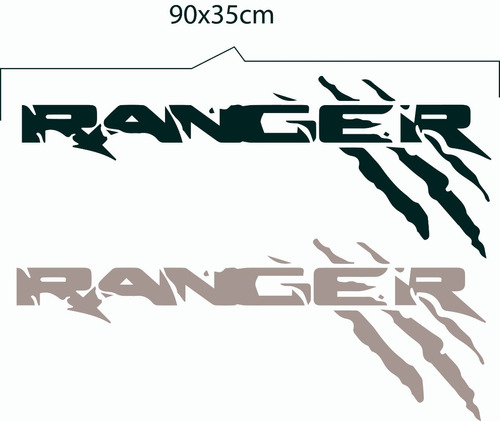 Sticker Autoadhesivo!!! Ranger Garras!!! Alta Calidad