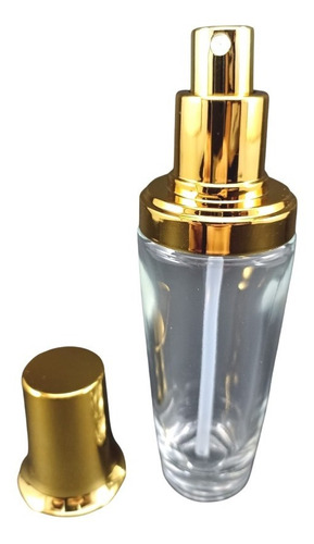 Frasco Para Perfume De 50ml Con Spray Dorado (4 Unidades) 