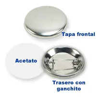 Comprar Chapas Publicitarias De Alfiler O Ganchito 55mm (25 Unds)